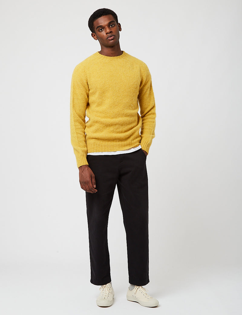 Bhode Supersoft Lambswool Jumper (Made in Scotland) - Nugget Yellow