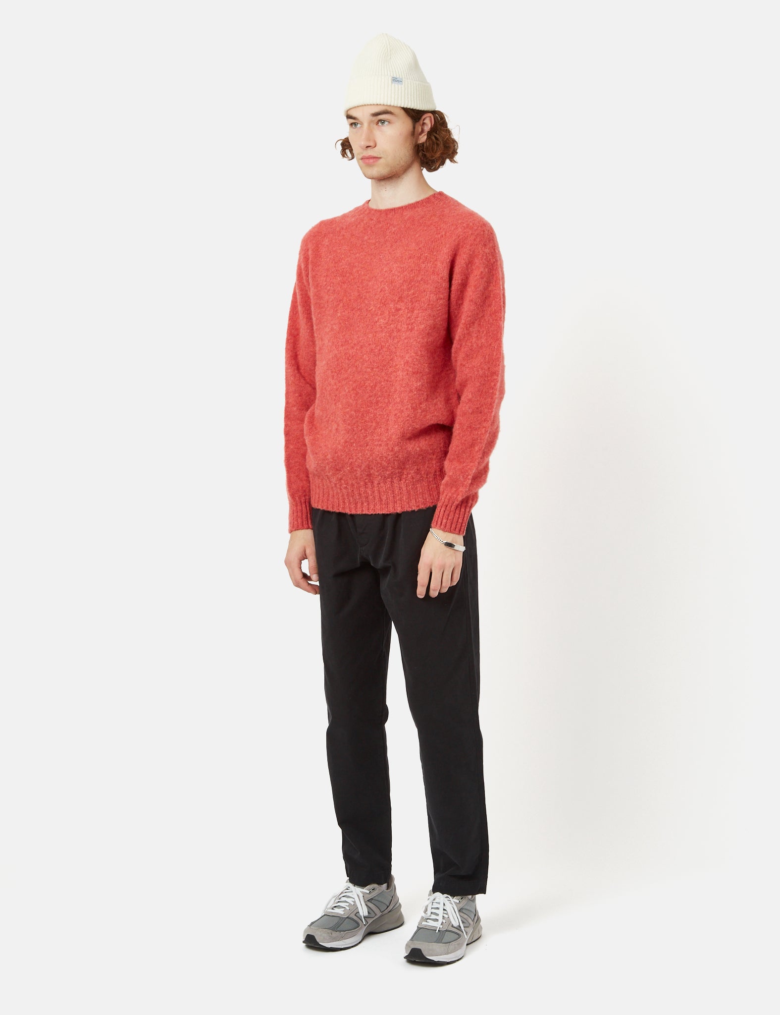 Bhode Supersoft Lambswool Jumper (Made in Scotland) - Salmon