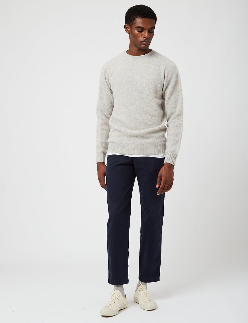 Bhode Supersoft Lambswool Jumper (Made in Scotland) - Ugie Pearl