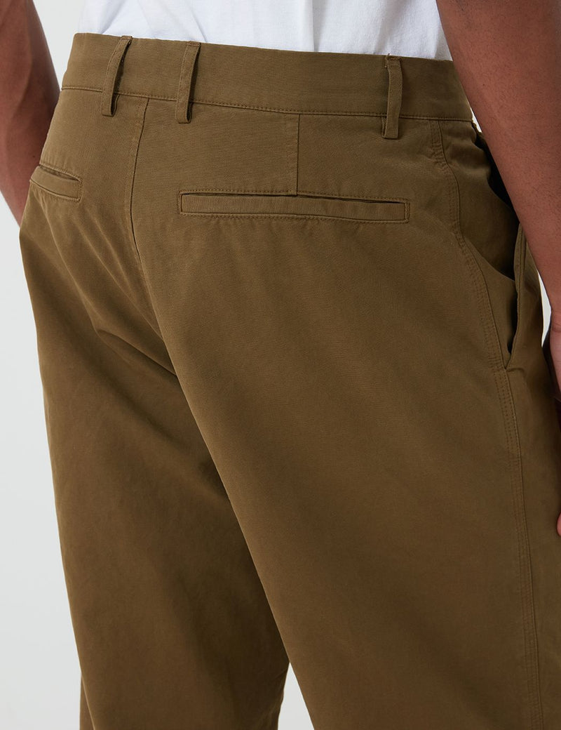 Bhode Everyday Pant (Relaxed, Cropped Leg) - Military Olive