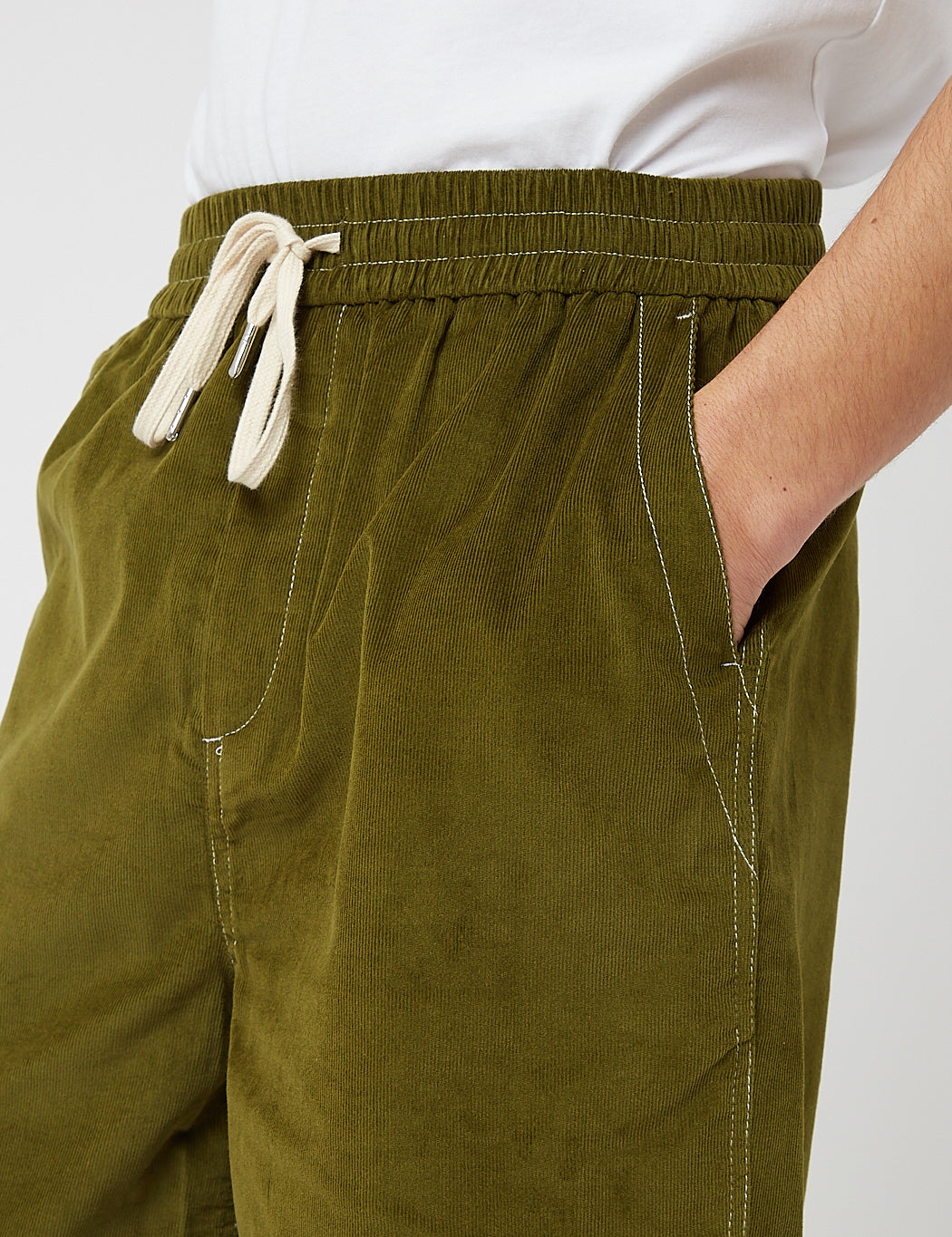 Bhode x Brisbane Moss Shorts (Needle Cord) - Grass Green