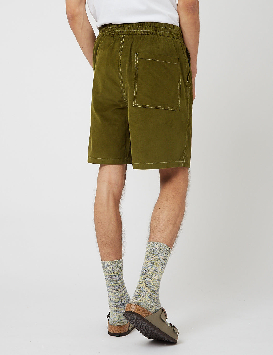 Bhode x Brisbane Moss Shorts (Needle Cord) - Grass Green