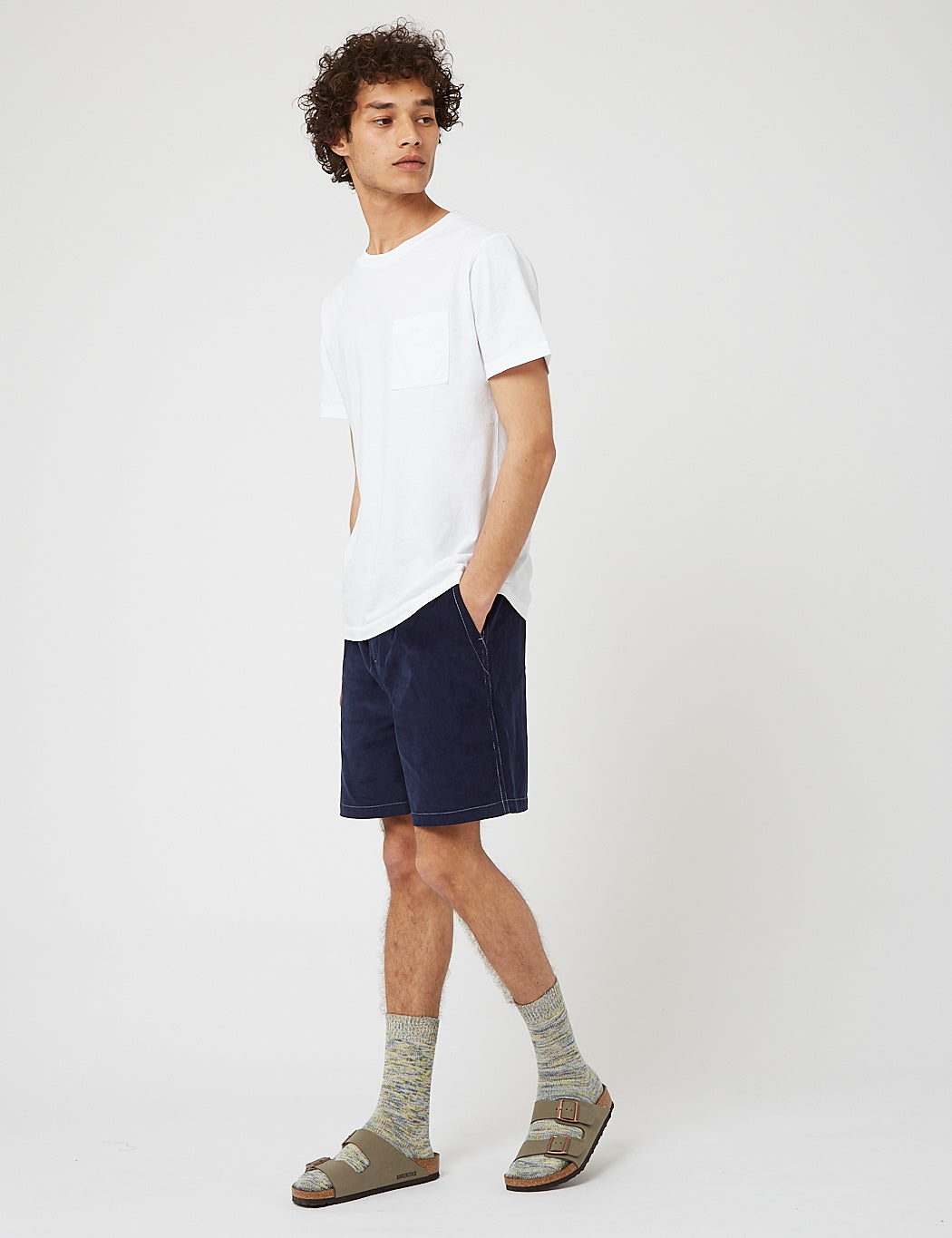 Bhode x Brisbane Moss Shorts (Needle Cord) - Navy Blue