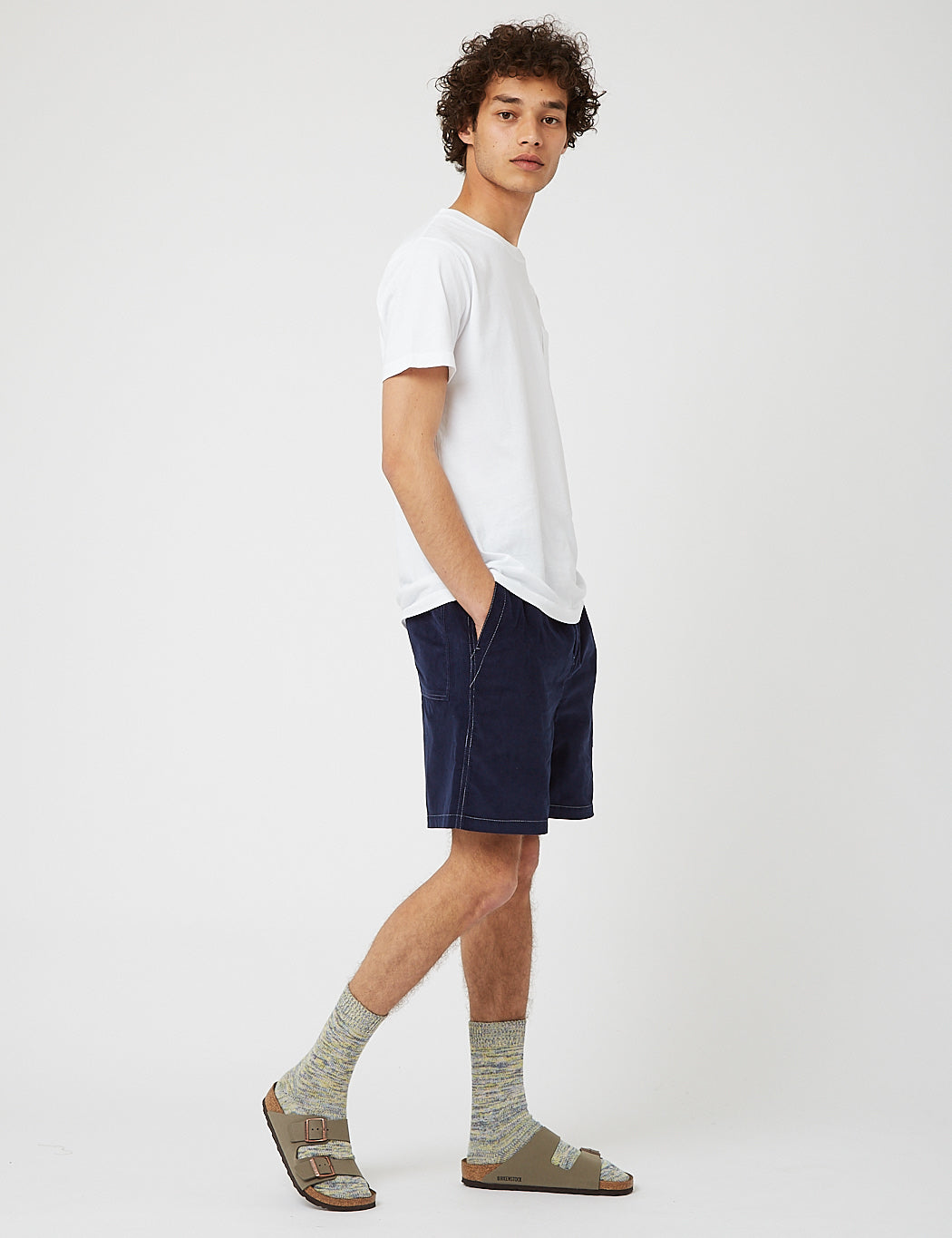 Bhode x Brisbane Moss Shorts (Needle Cord) - Navy Blue