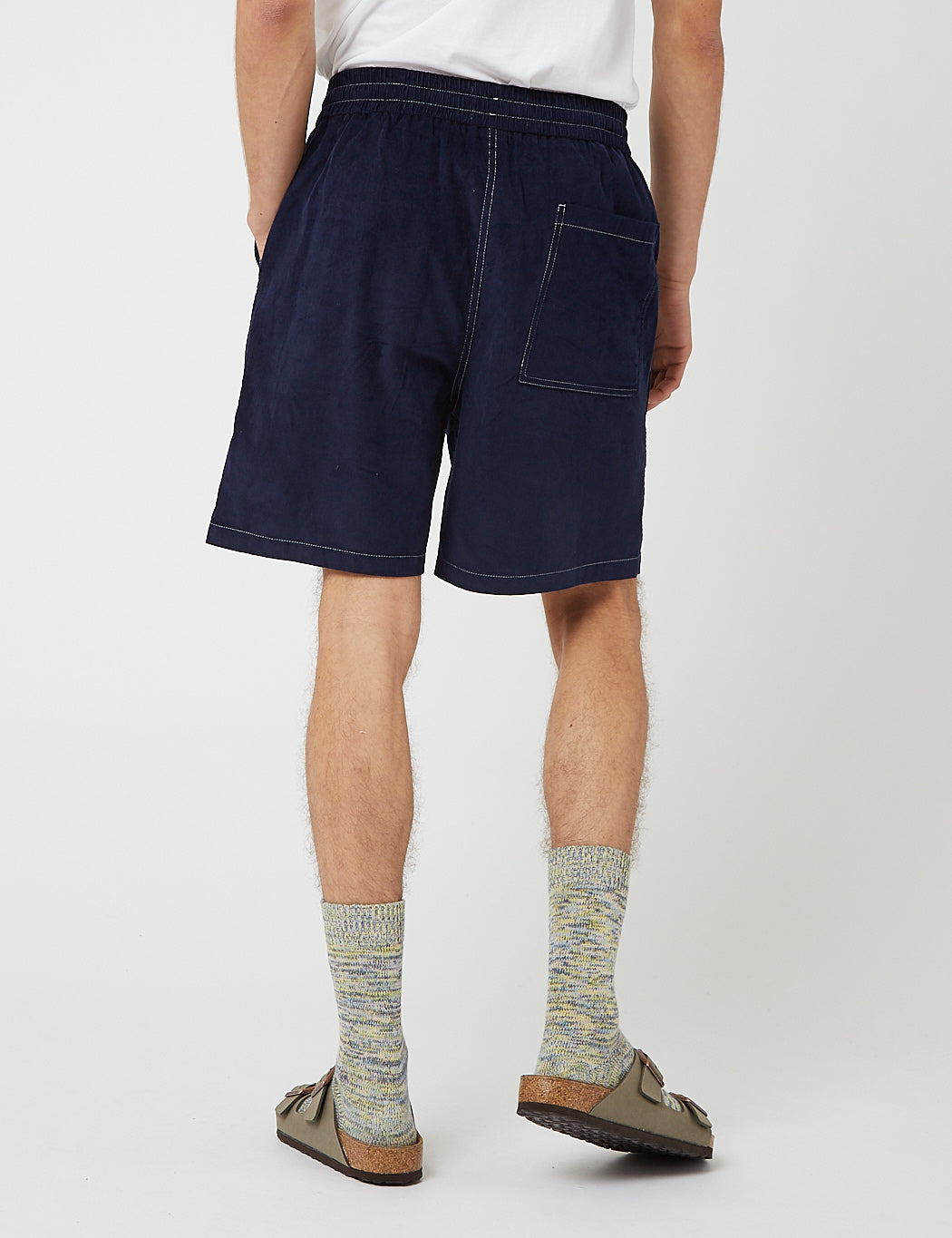 Bhode x Brisbane Moss Shorts (Needle Cord) - Navy Blue