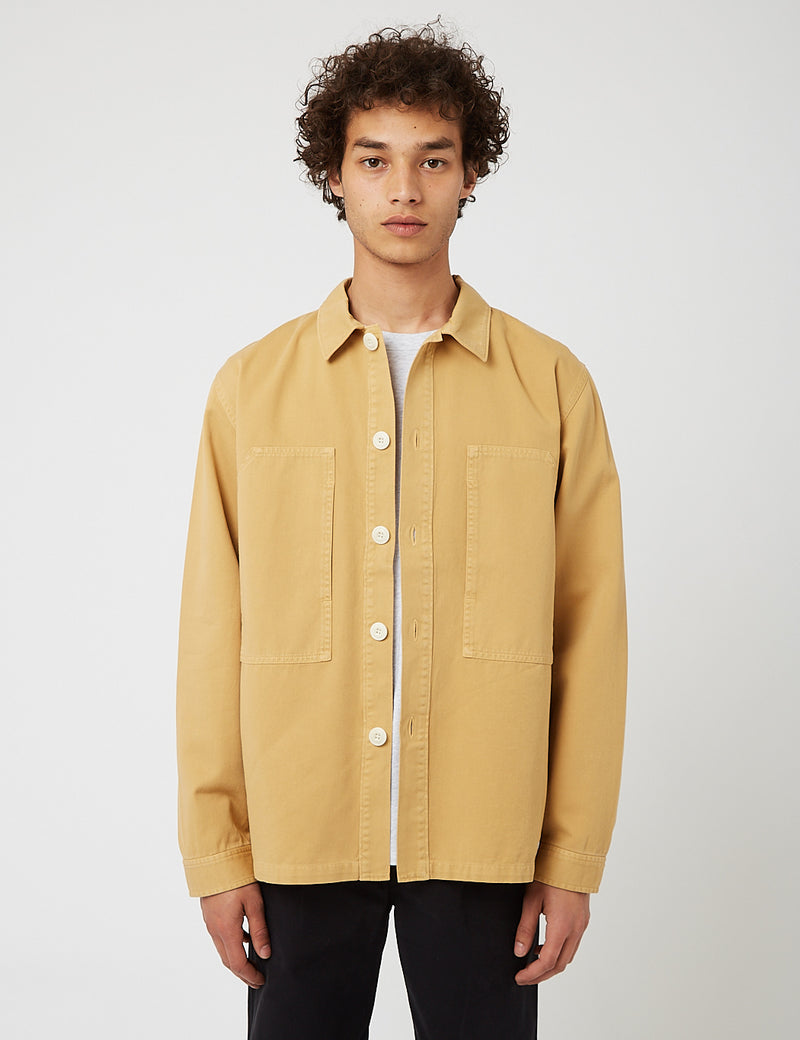Bhode Box Overshirt (Cotton Twill) — Khaki