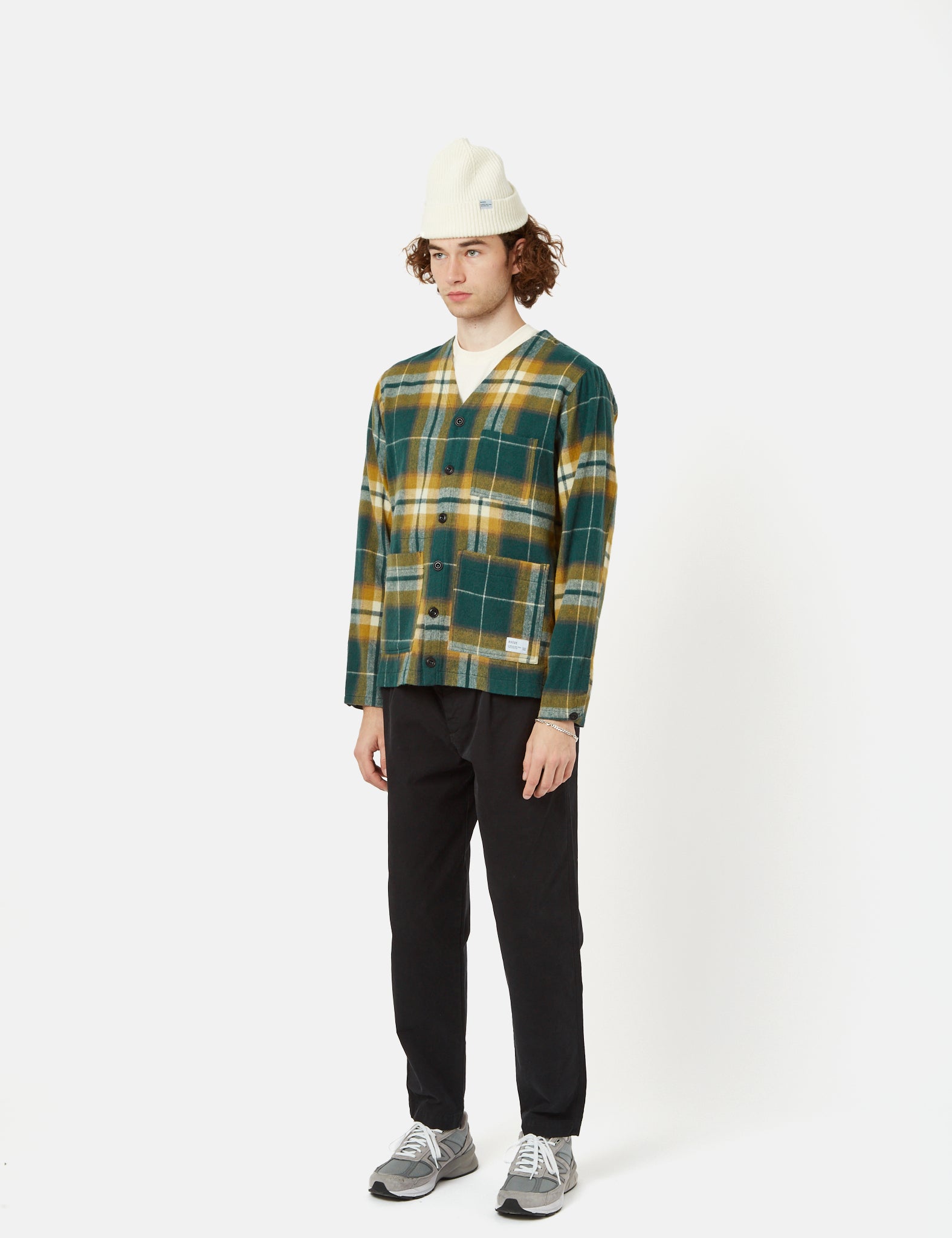 Bhode Japan Cardigan (Plaid) - Green