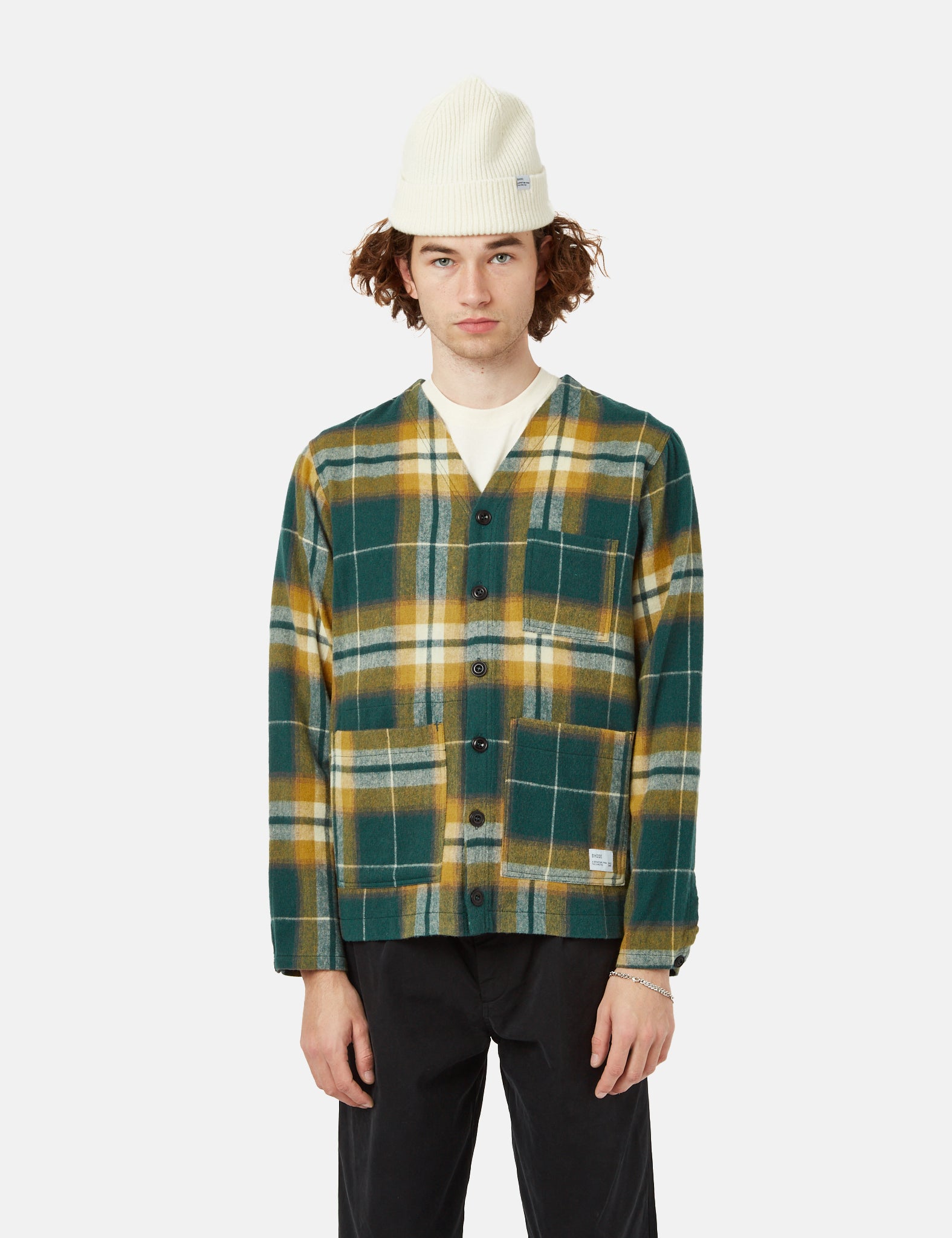 Bhode Japan Cardigan (Plaid) - Green