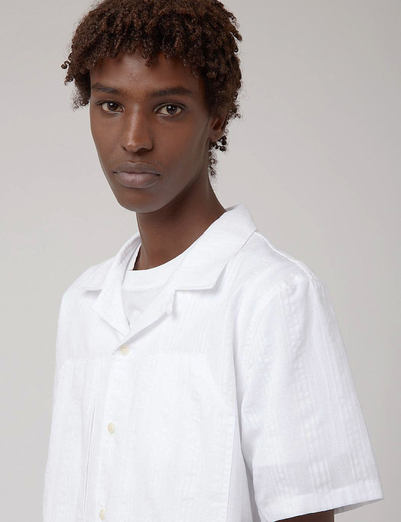 Bhode Revere Collar Safari Shirt - White