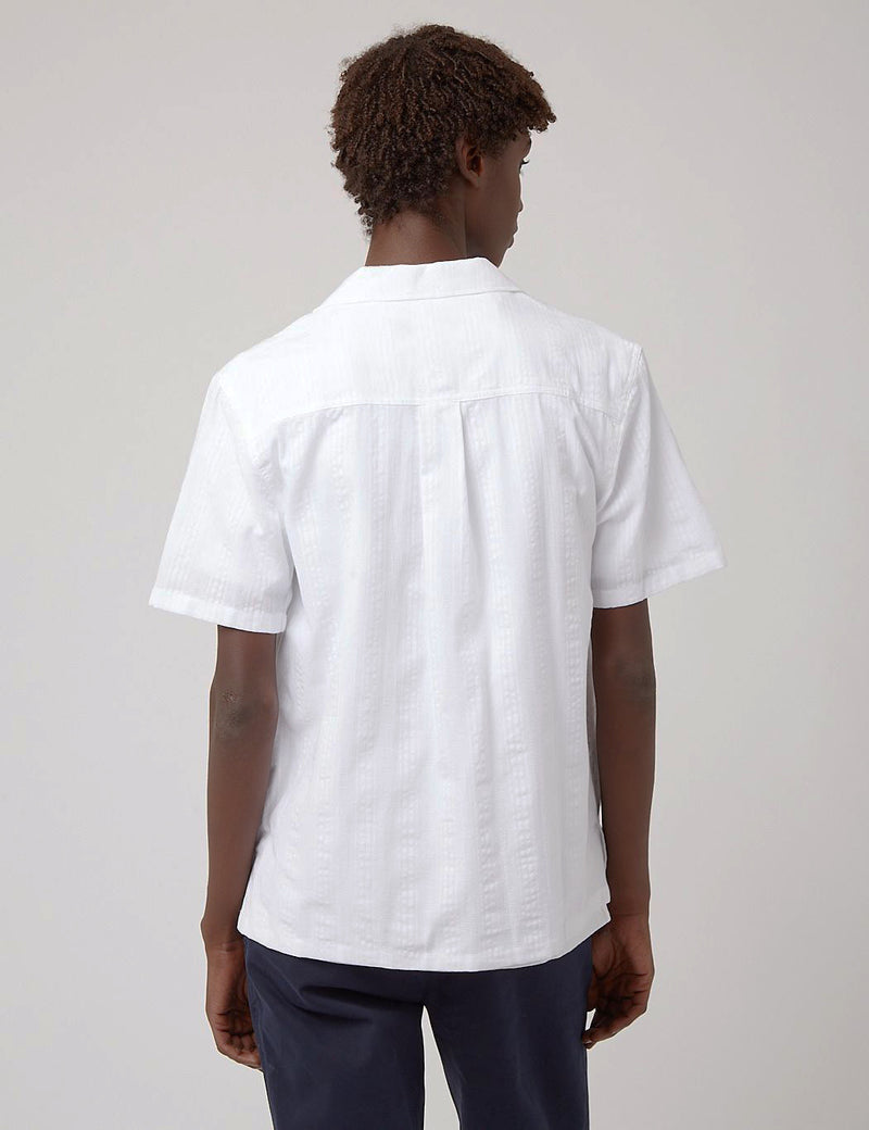 Bhode Revere Collar Safari Shirt - White