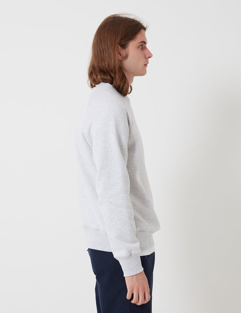 BHODE Besuto Raglan Sweatshirt - Grey Marl (Organic Cotton, 360gms)