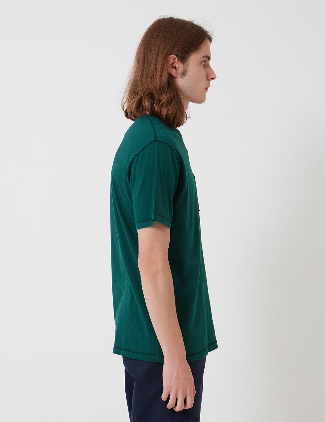 Bhode Besuto Pocket T-Shirt - Forest Green (Organic Cotton, 165gsm)