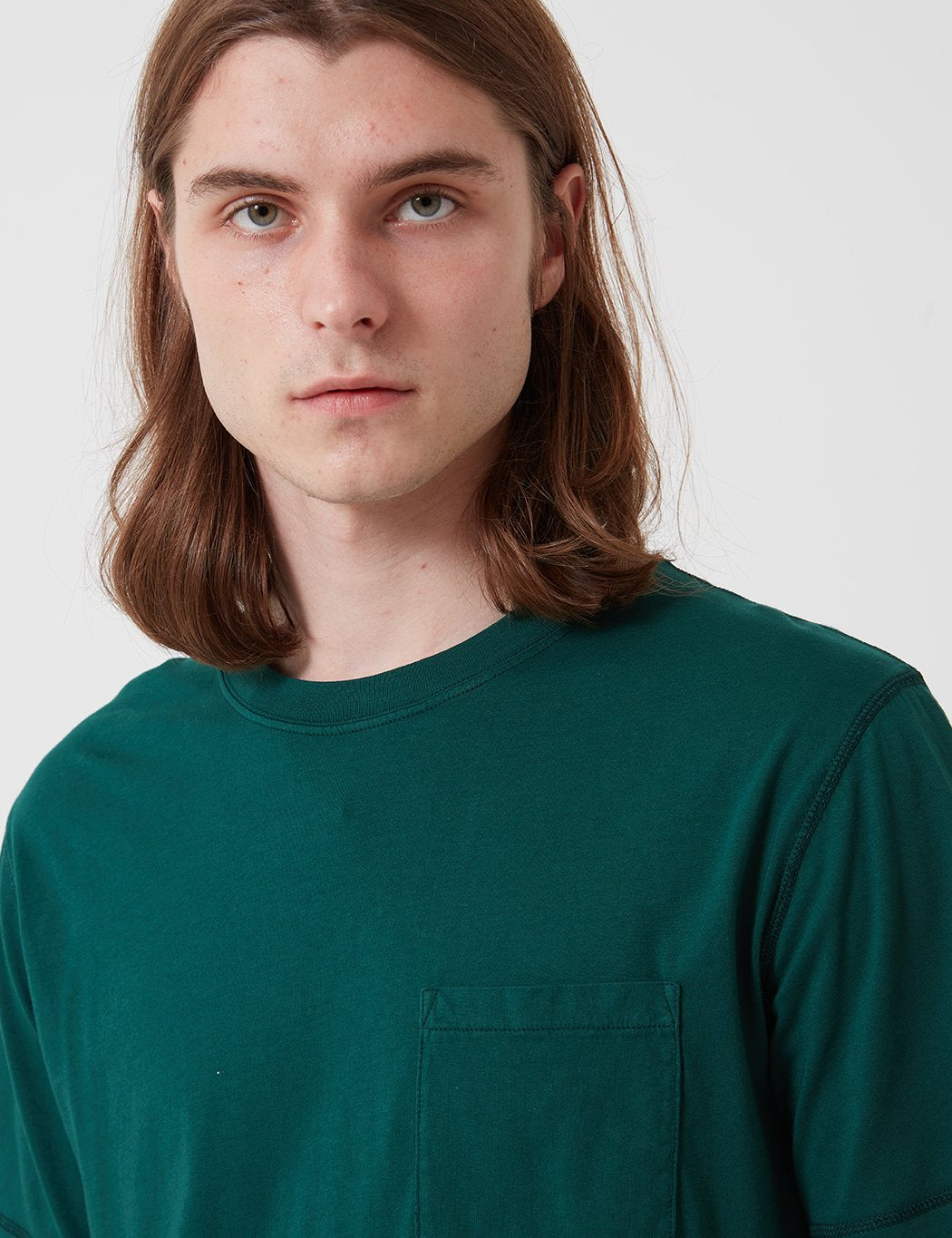 Bhode Besuto Pocket T-Shirt - Forest Green (Organic Cotton, 165gsm)