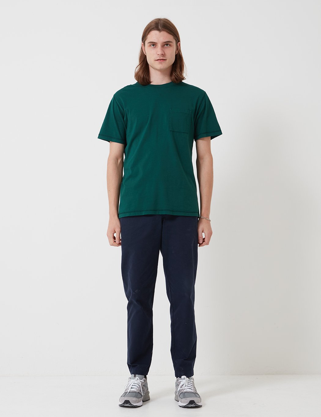 Bhode Besuto Pocket T-Shirt - Forest Green (Organic Cotton, 165gsm)