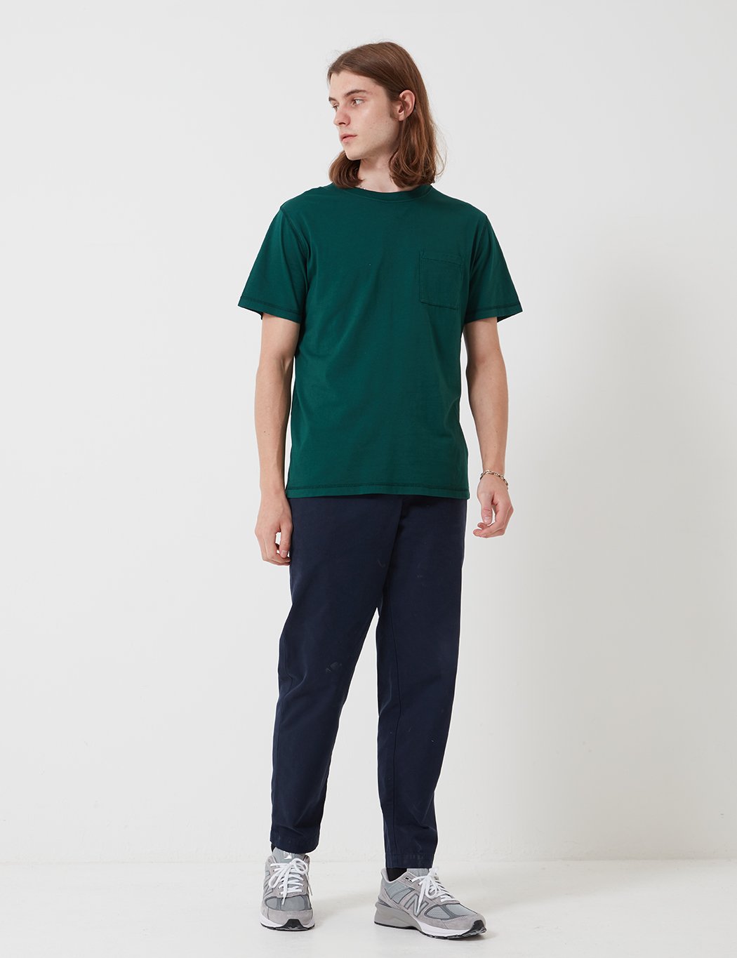 Bhode Besuto Pocket T-Shirt - Forest Green (Organic Cotton, 165gsm)