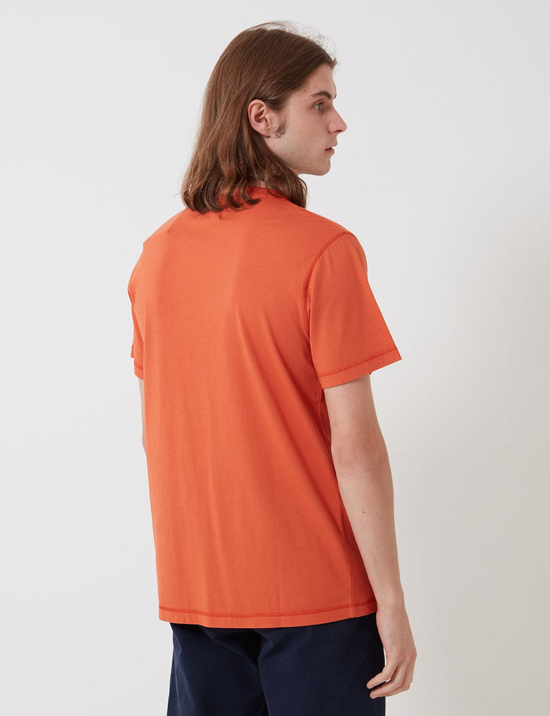 Bhode Besuto Pocket T-Shirt - Rust (Organic Cotton, 165gsm)