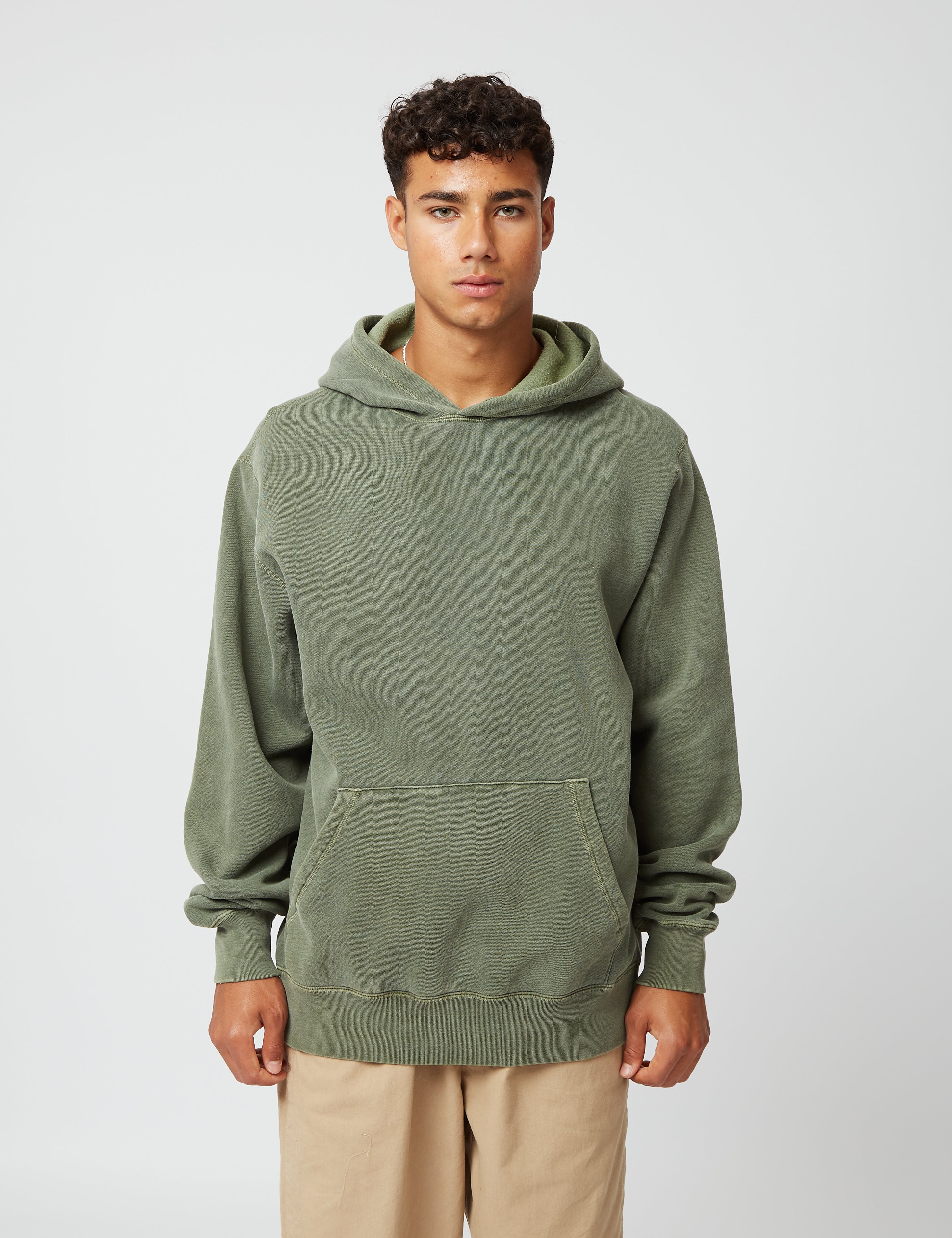 Bhode Pigment Dyed Hoodie (Organic/Canada Origin, 16oz) - Dusty Sage